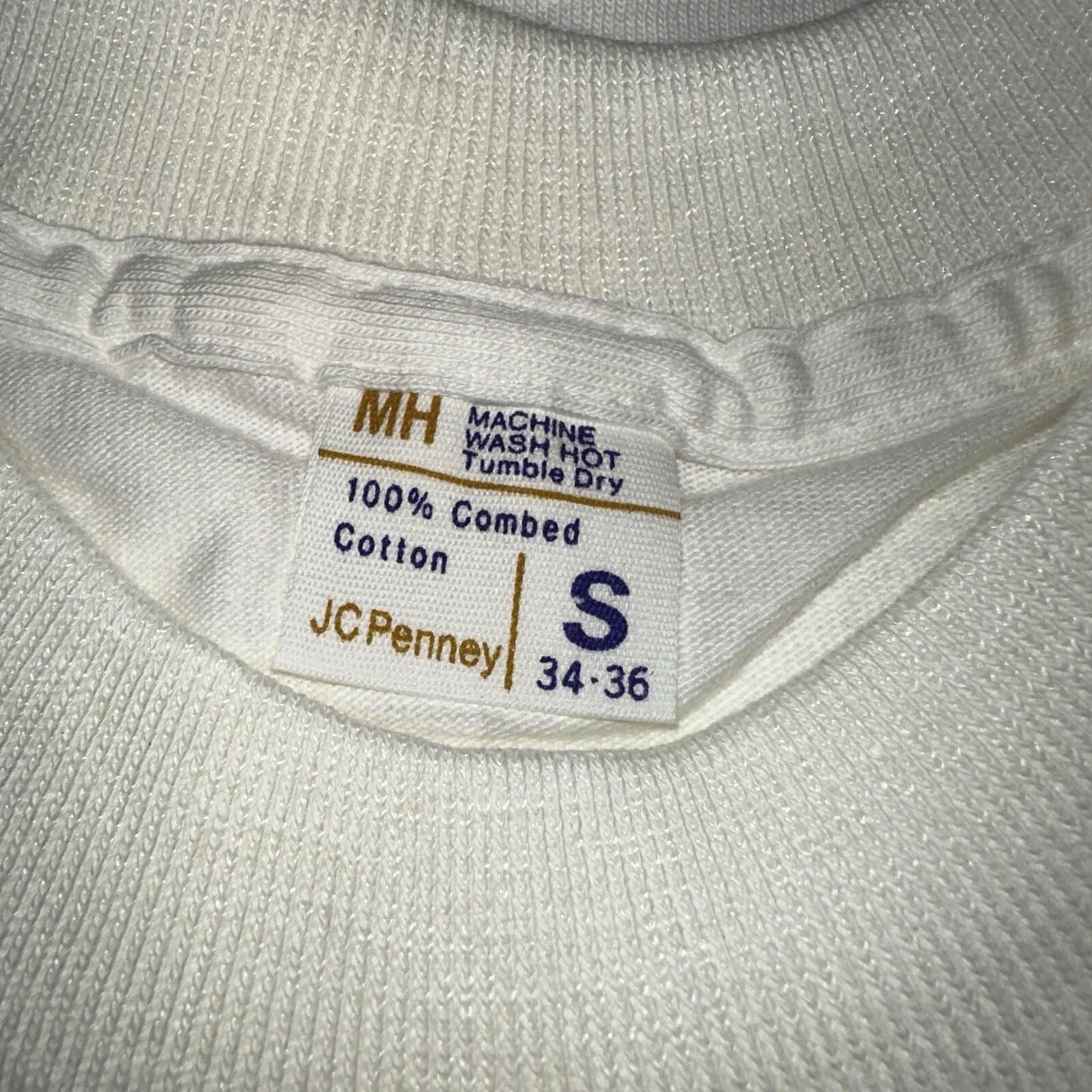 1970s JCPenney Vintage White Blank T Shirt Mens Rockabilly Lot Of 6 Pack 60s 70s