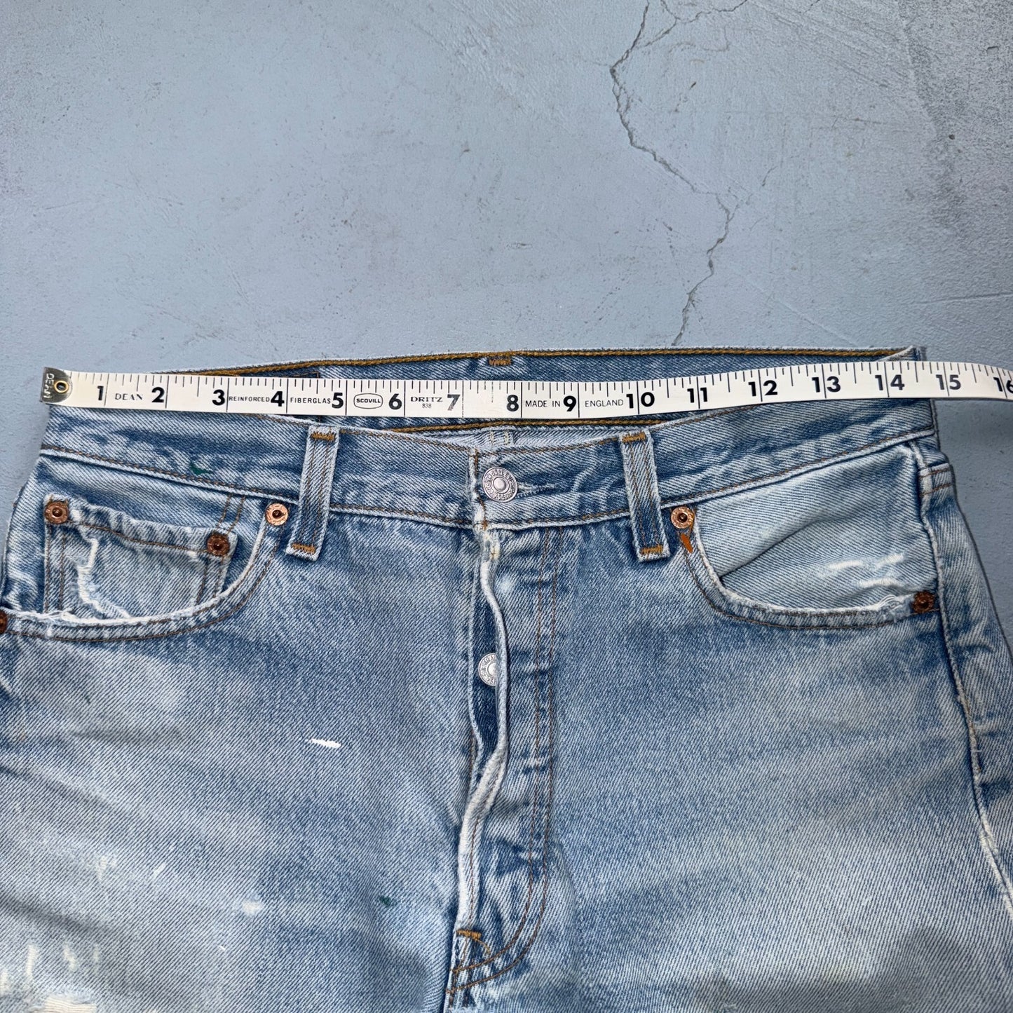 Levis 501 Vintage 90s Y2K XX Straight Leg Jeans Blue Light Wash 31x34 Act 29x29