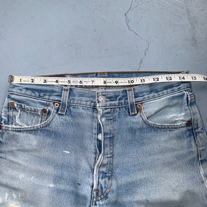 Levis 501 Vintage 90s Y2K XX Straight Leg Jeans Blue Light Wash 31x34 Act 29x29