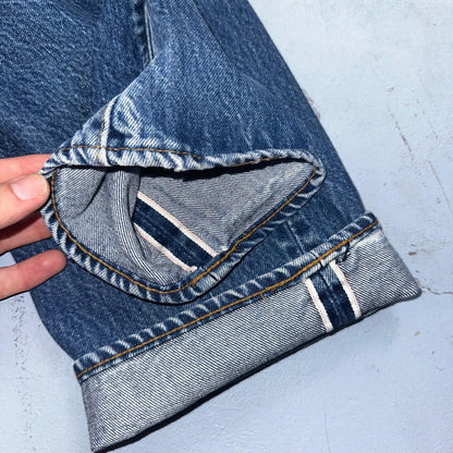 Levis 501 Vintage 80s Redline Selvedge USA XX Jeans Bleach Wash 30x34 Act 28x30