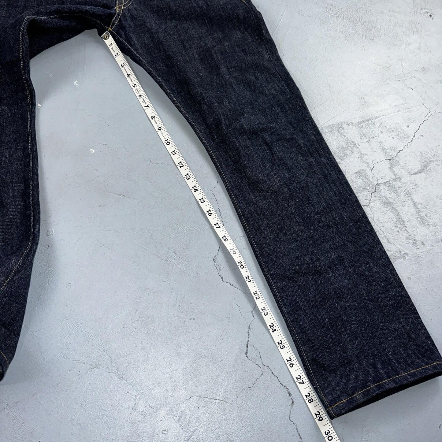 Double RL RRL Men’s Blue Denim Selvedge Jeans Slim Redline USA 31x32 Dark!
