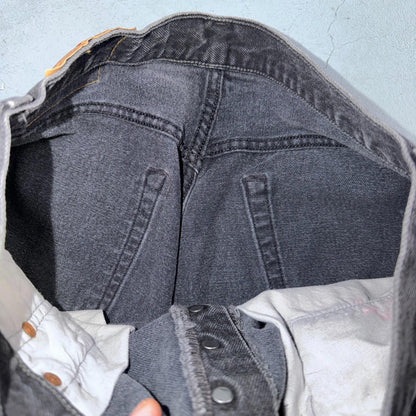 Levis 501 Vintage 90s USA XX Straight Leg Jeans Black Med Wash 34x34 Act 31x33