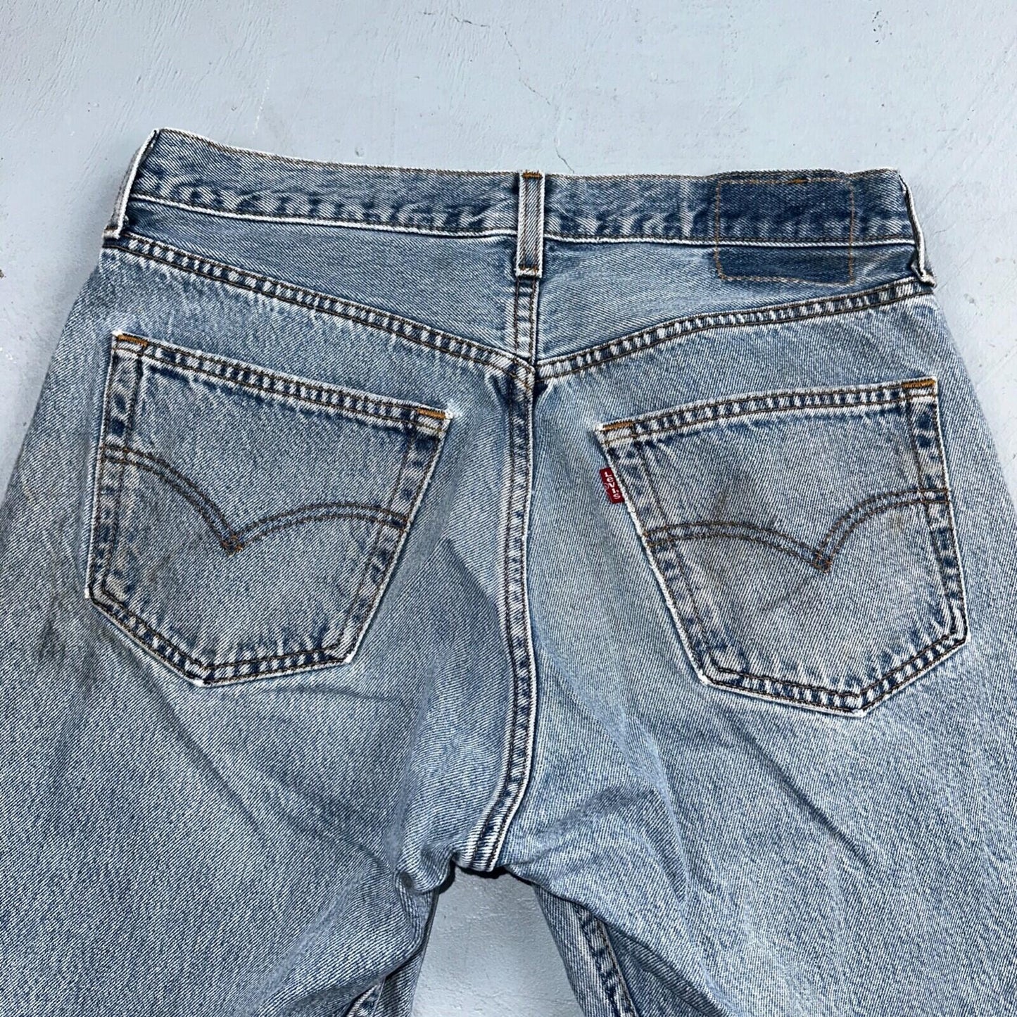 Levis 501 Vintage Y2K XX Straight Leg Jeans 90s Blue Light Wash 33x30 Act 32x28