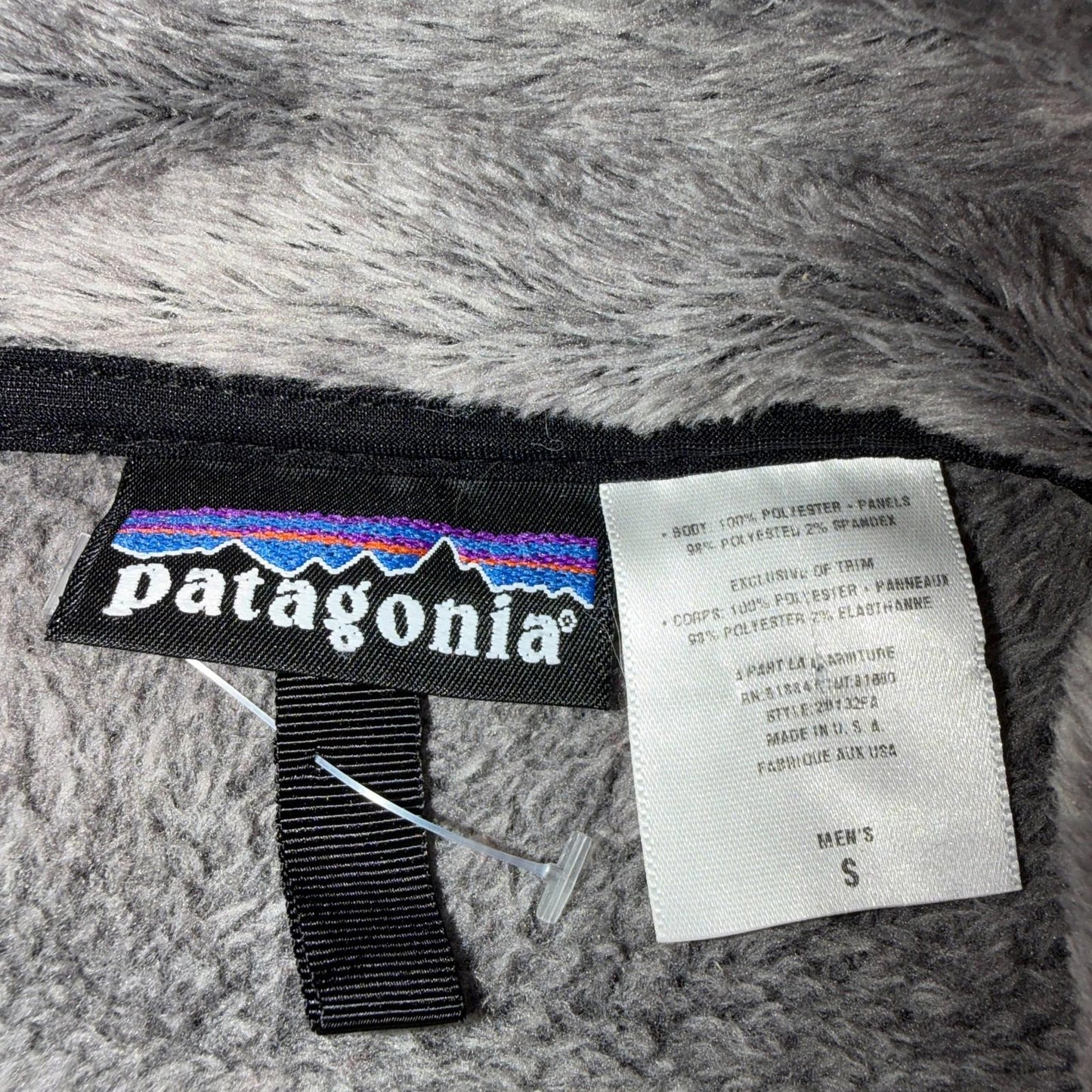 VTG Patagonia R1/R2 Regulator Polartek Deep Pile Fleece Grey Black Jacket USA S