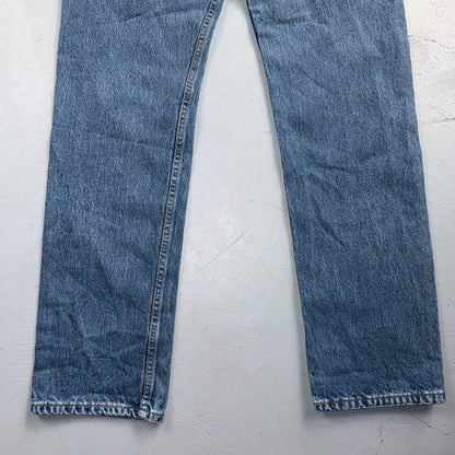 Levis 501 Vintage 90s USA XX Straight Leg Jeans Blue Med Wash 30x32 Act 28x30