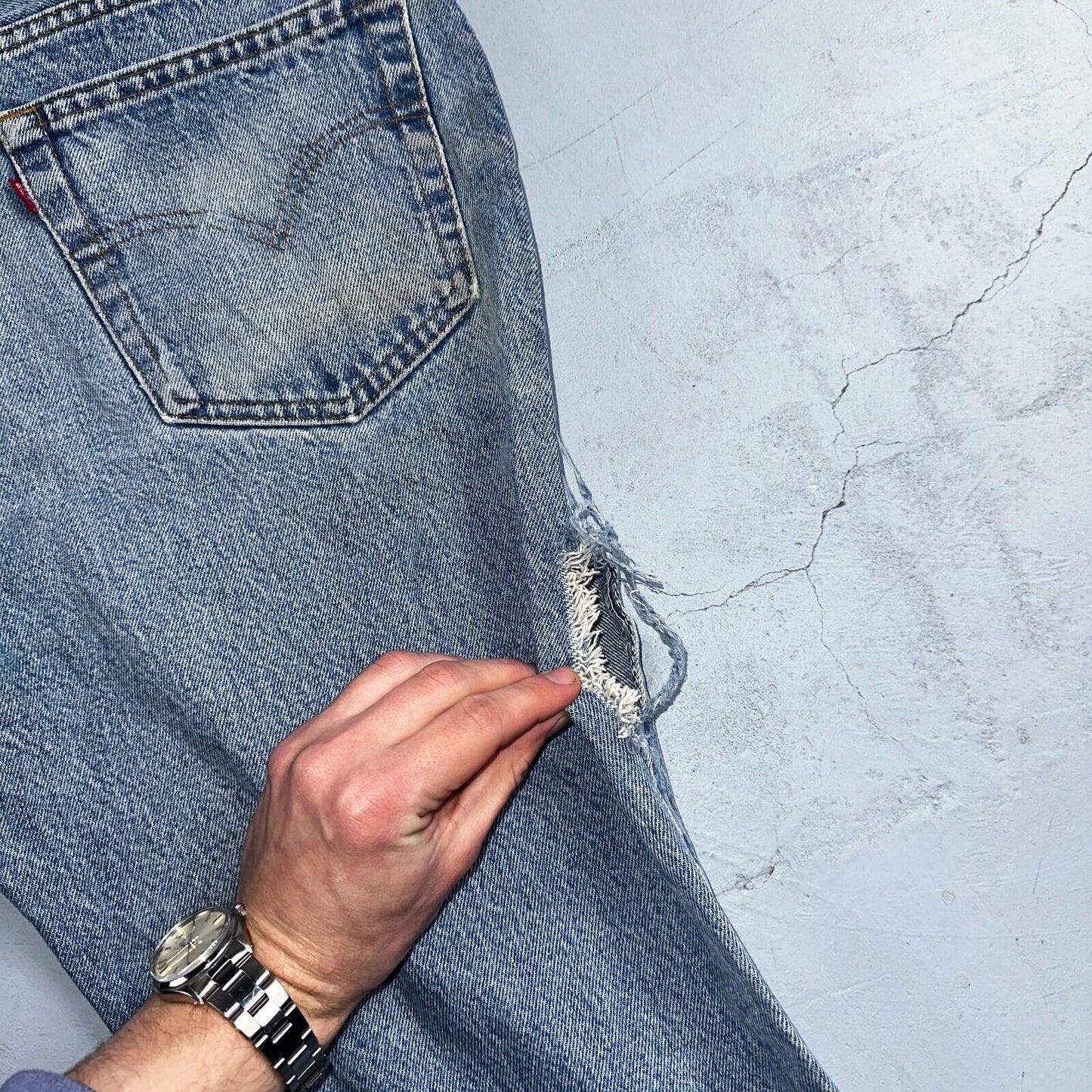 Levis 517 Vintage 80s USA Red Tab Bootcut Flare Blue Denim Jeans Act 34x30