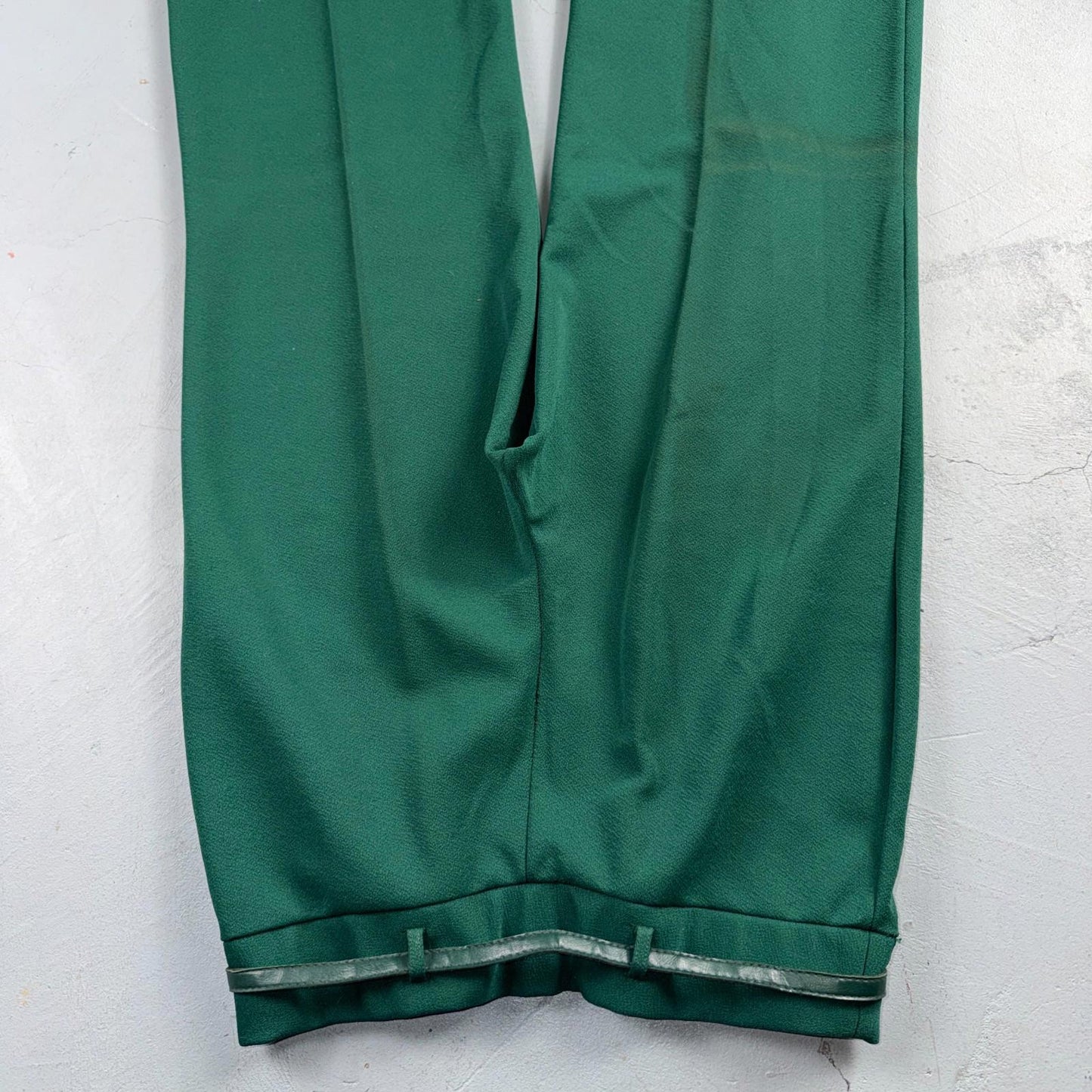 Vintage USA Rockabilly Womens Dress Pants 60s Bell Bottom Green Size 14 Boot Cut