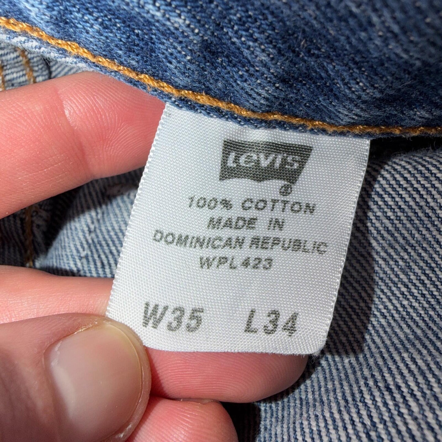 Levis 501 Vintage Y2K XX Straight Leg Jeans Blue Light Wash 35x34 Act 33x31
