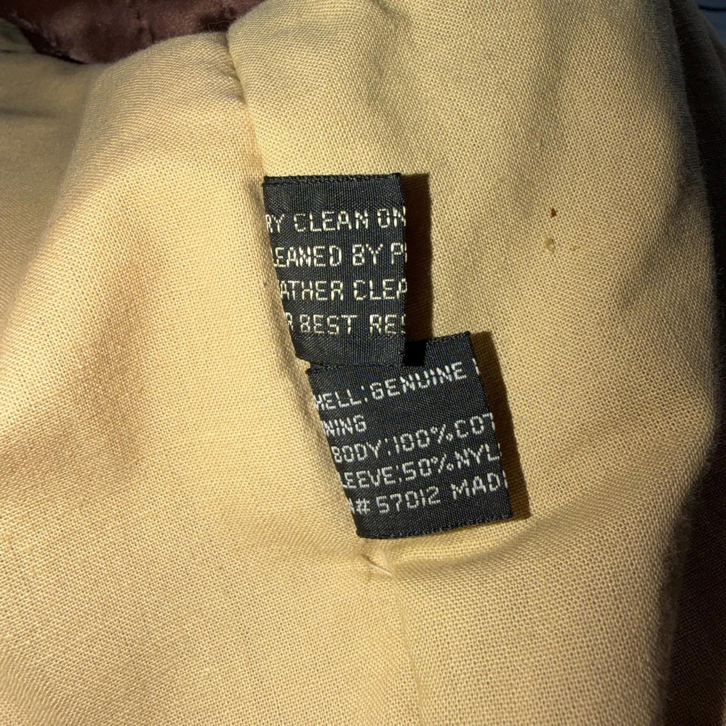 Vintage Leather Jacket Mirage G-1 Flight Size 46 80s Brown Patina Map Line Heavy