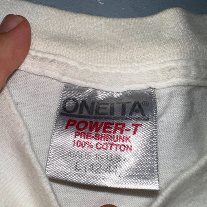Oneita Boot Camp Aerobics VTG T Shirt Military Too Slow Class Attention USA