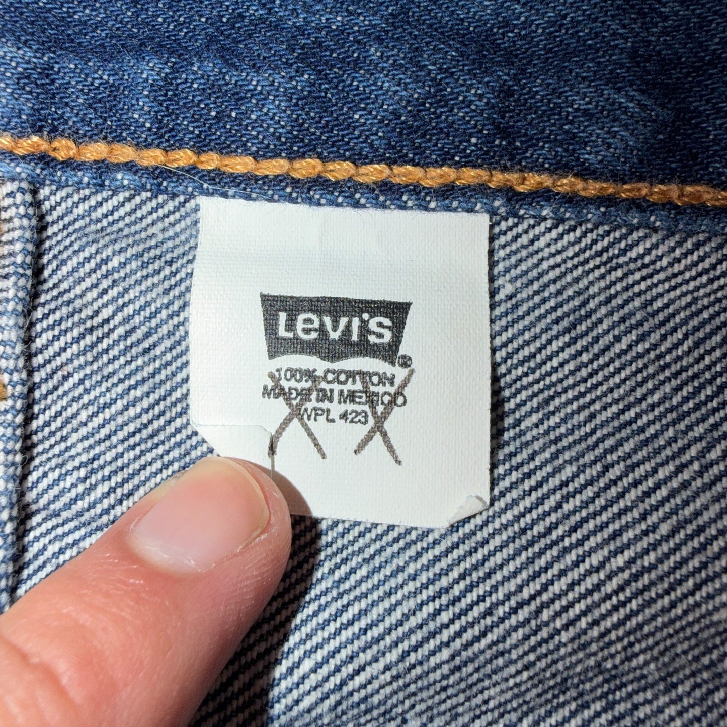 Levis 501 Vintage 90s Y2K XX Straight Leg Jeans Blue Dark Wash 38x32 Act 37x29