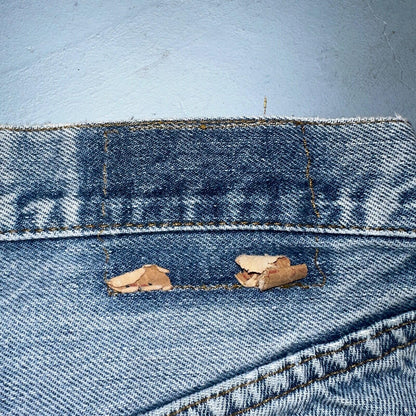 Levis 501 Vintage 80s Redline Selvedge USA XX Jeans Light Wash 66 Act 27x31
