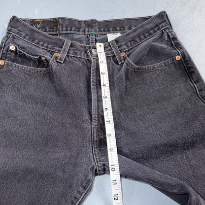 Levis 501 Vintage Y2K 90s XX Straight Leg Jeans Black Med Wash 29x34 Act 28x31