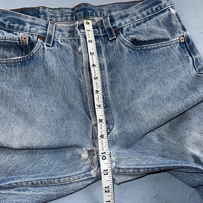 Levis 501 Vintage 90s USA XX Straight Leg Jeans 33x36 Light Wash Act 30x30