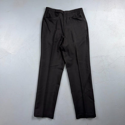 VTG Mens 2 PC Suit 40 Jacket Coat Pants Black Rockabilly 60s 1960s Gab Poly West