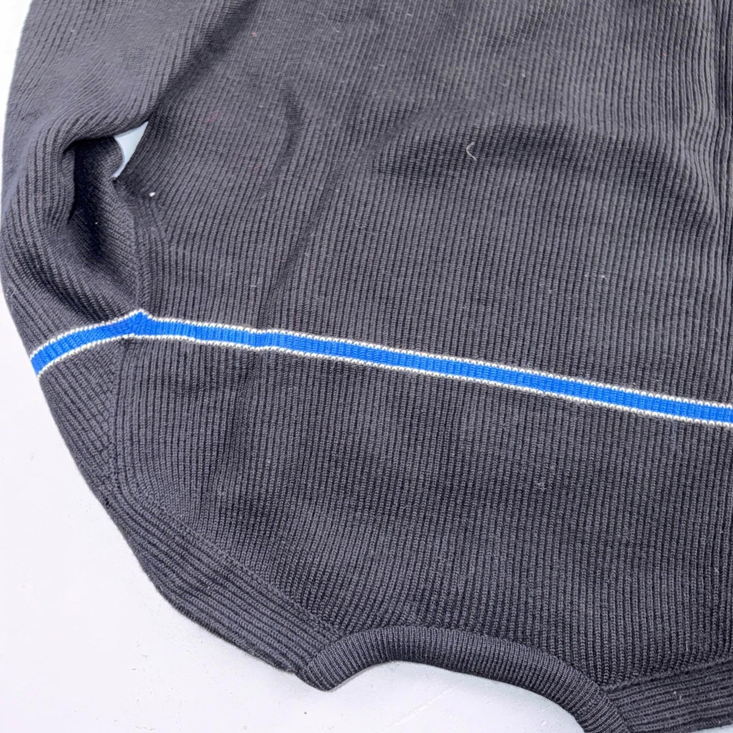 Montant Pull Wool Ski Sweater VTG 60s Blue Stripe Made in France Mens Rockabilly