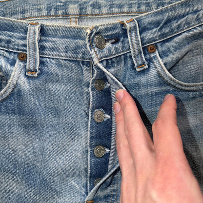Levis 501 Vintage 80s Redline Selvedge USA XX Jeans Light Wash 34x32 Act 32x30