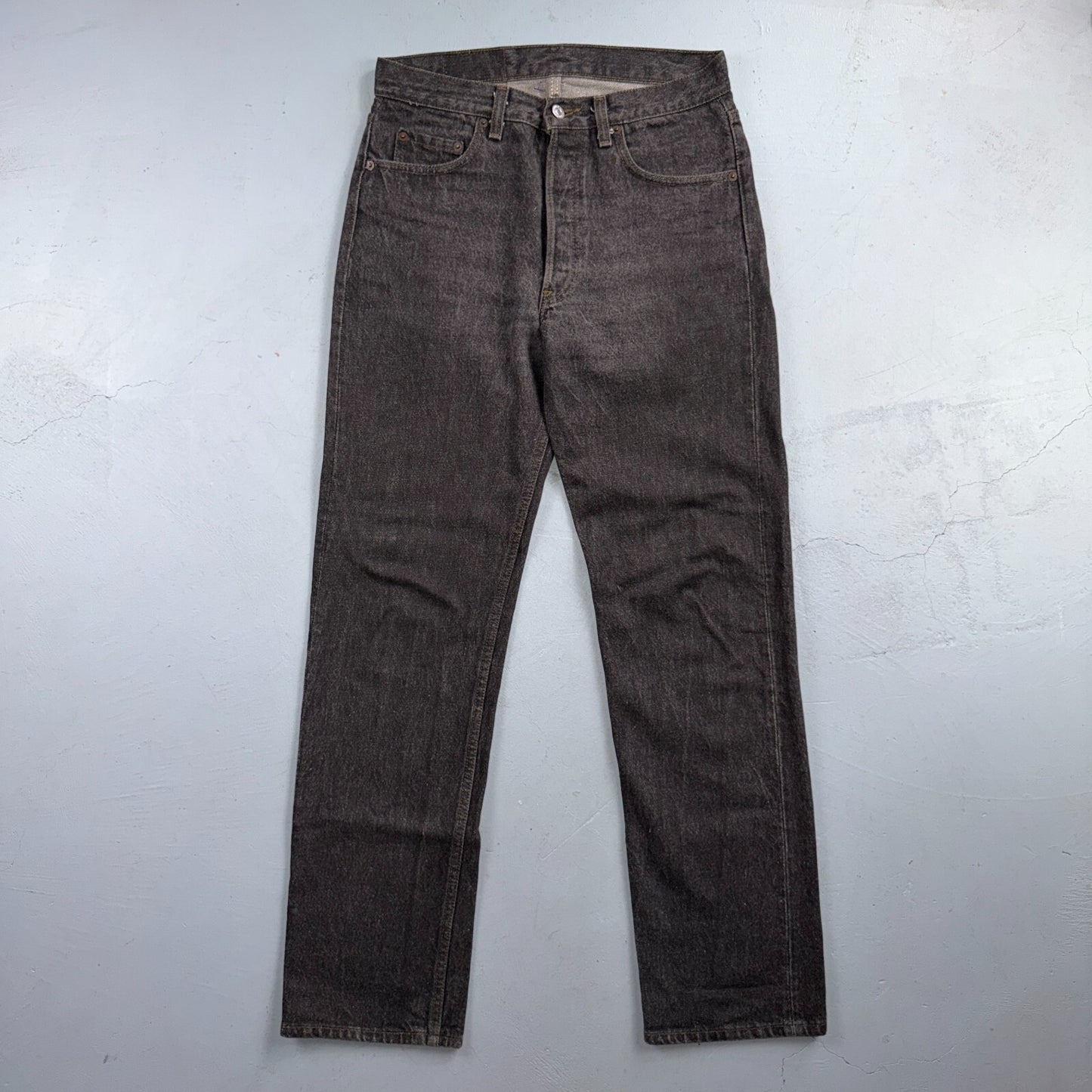 Levis 501 Vintage 80s USA XX Straight Leg Jeans Black Light Wash 30x32 Act 29x31