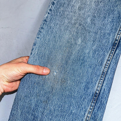 Levis 501 Vintage 90s USA XX Straight Leg Jeans Blue Light Wash 34x36 Act 32x35