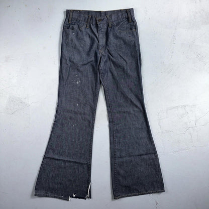 Levis 684 Orange Tab VTG Big Bell Dark Wash Bell Bottom Flare Jeans Sz 29x32
