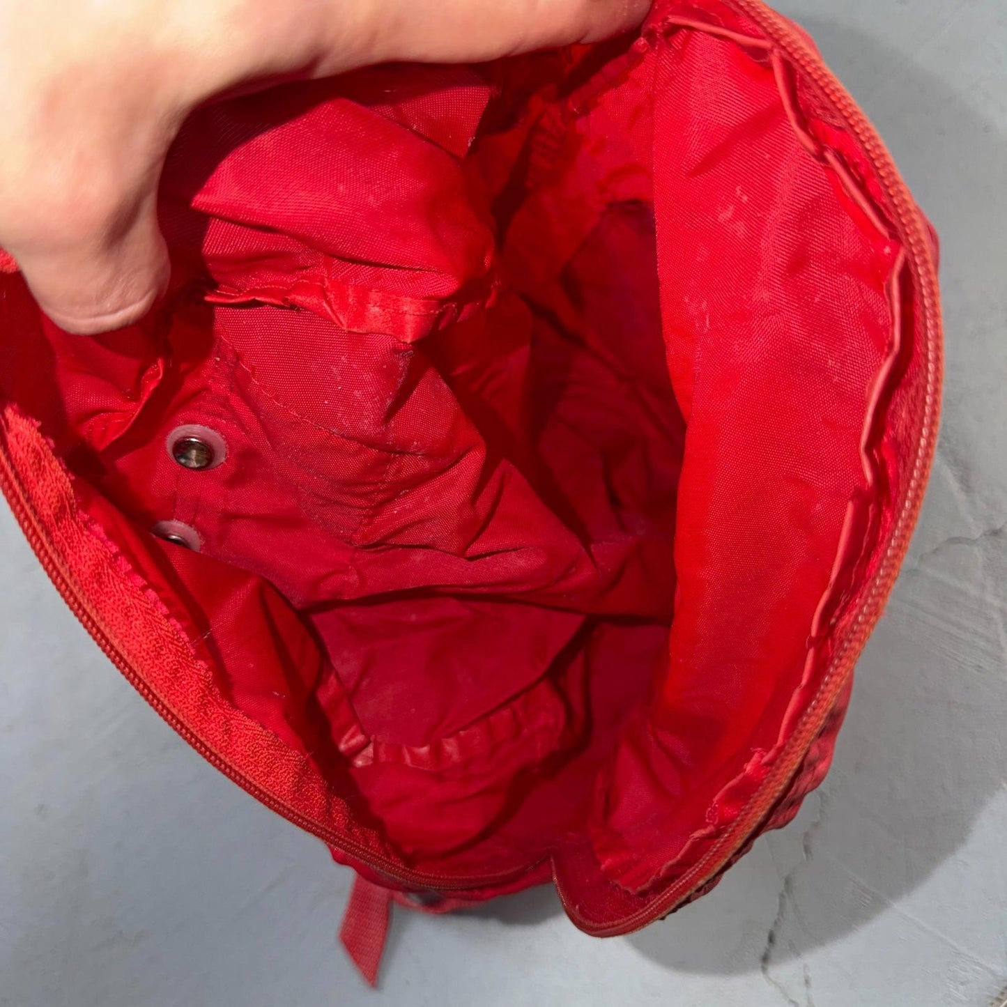 Vintage Converse Canvas Backpack Red 80s Old School Style Nylon Gym