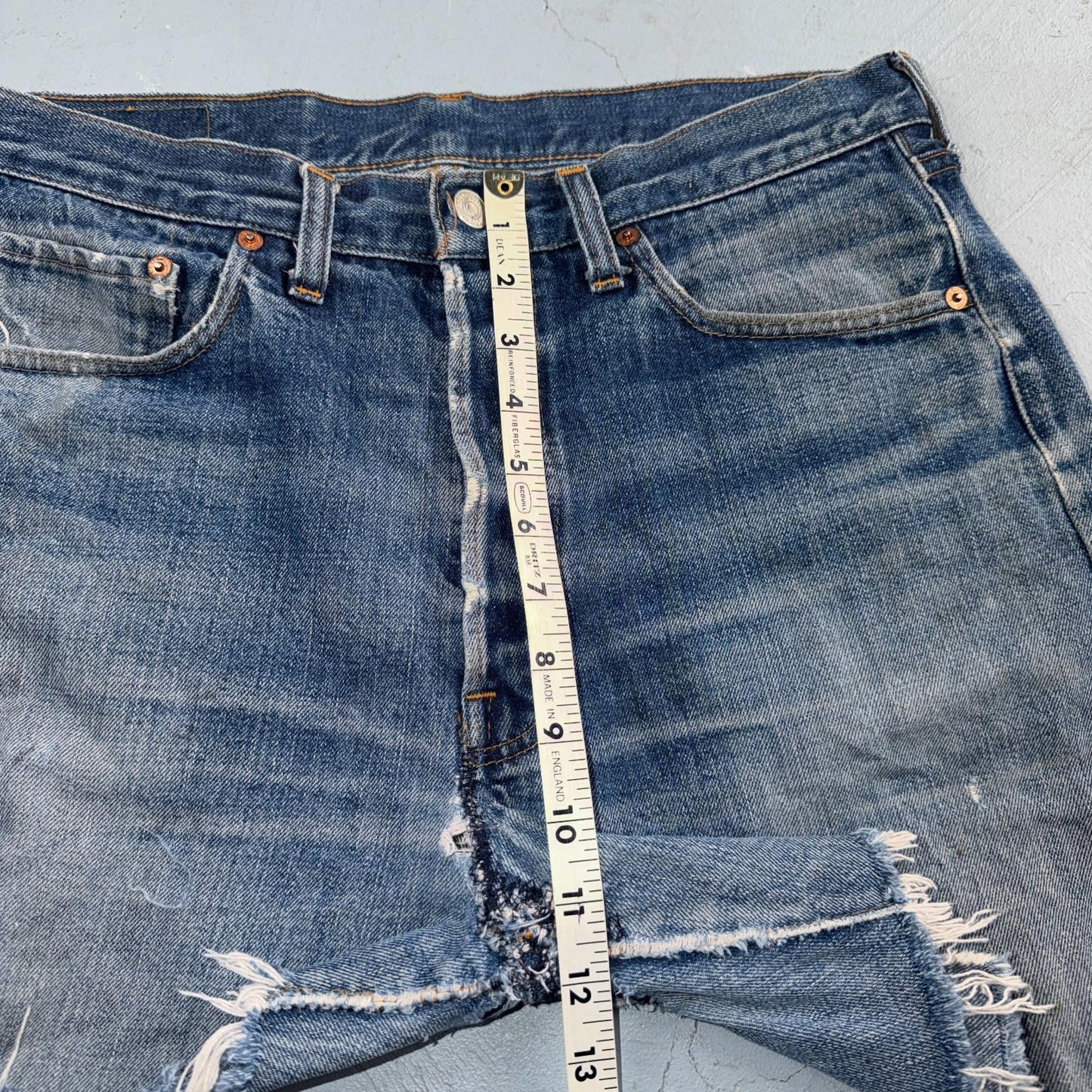 Levis 501 Vintage 70s SS Redline Selvedge USA XX Jeans Light Wash Shorts 31x5