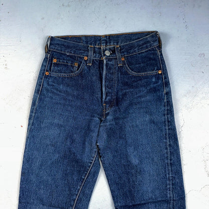 Levis 501 Vintage 80s Redline Selvedge USA XX Jeans Dark Wash 27x34 Act 25x31