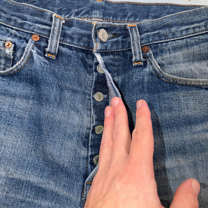 Levis 501 Vintage 70s SS Redline Selvedge USA XX Jeans Light Wash Shorts 31x5