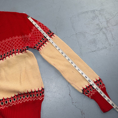 VTG 1950s Pilgrim Sportswear Wool Sweater Small Sears USA Ugly Christmas Novelty