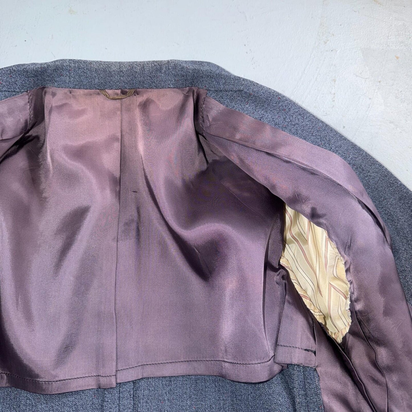 1950s 1960s VTG Mens 2 PC Suit 40 Jacket Coat Pants Blue Union Wool Rockabilly