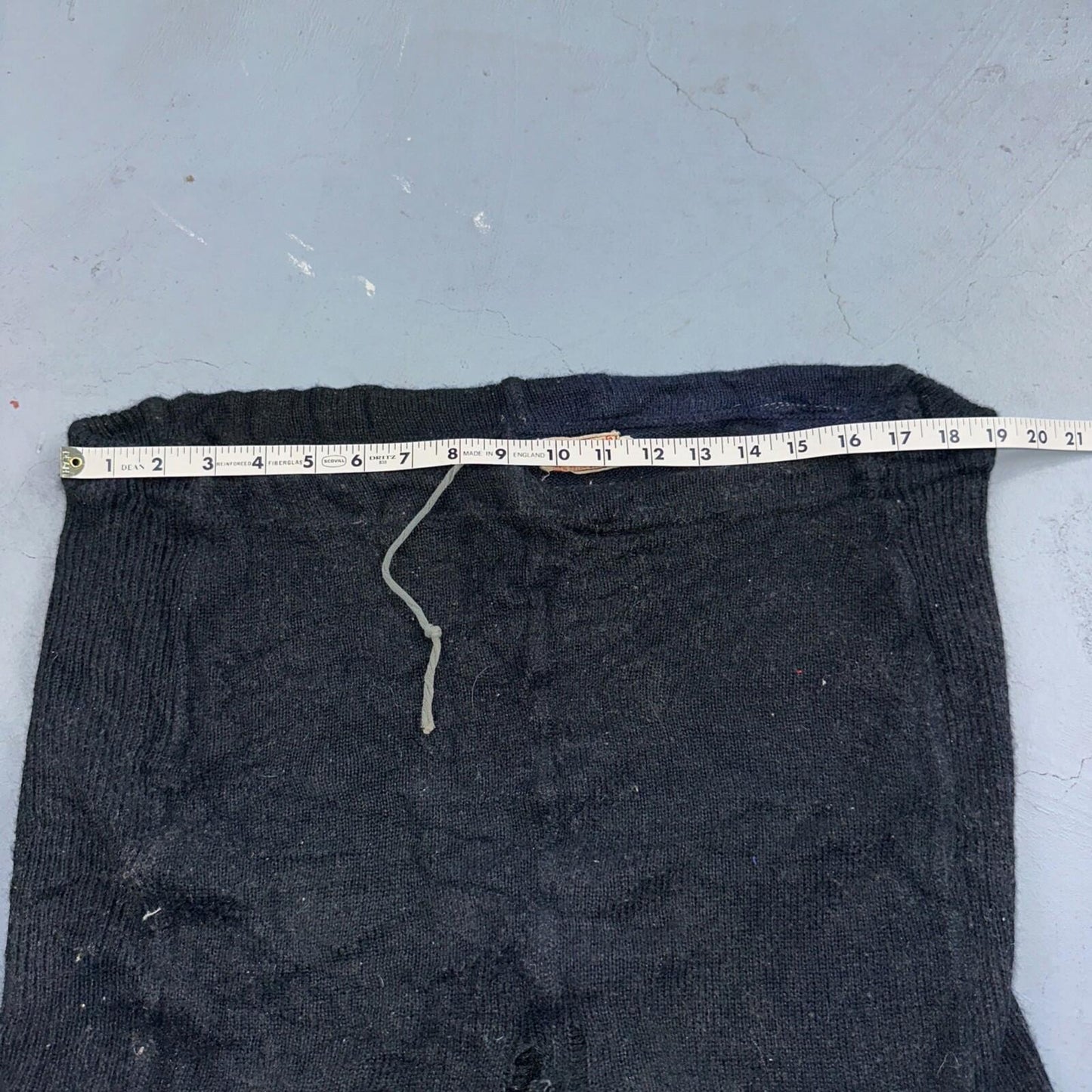 VTG 50s 60s Lasley Knitting Co Wool Letterman Navy Black Shorts Rare Swim Trunks