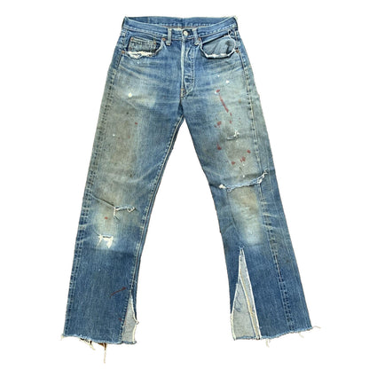Vintage LEVIS 501 Big E Jeans Selvedge Redline 1960s 60s Distressed 29x29 Thrash