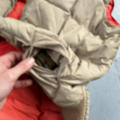 Vtg Pioneer Sportswear M 60s Union Reversible Tan Blaze Orange Canada Down Vest