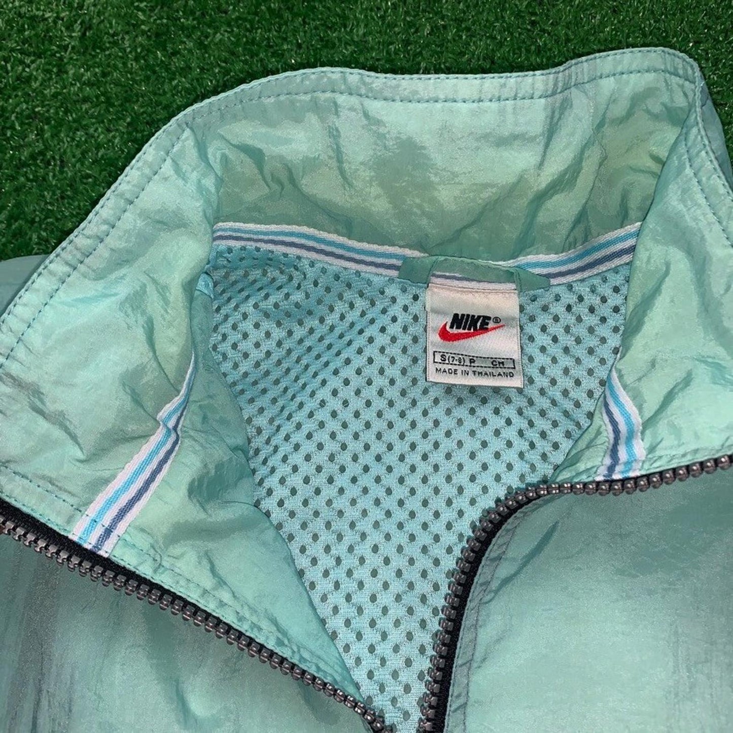 Vintage Nike Windbreaker Womens Jacket Teal 90s Running Cool Track Cute Blue