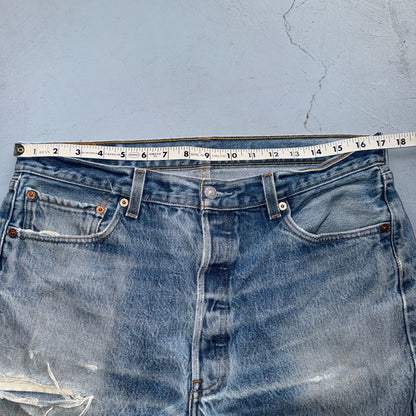 Levis 501 Vintage 90s Y2K XX Straight Leg Jeans Blue Light Wash 36x34 Act 34x30
