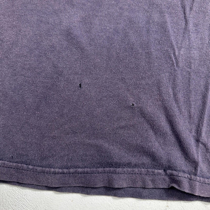 Nike OG Swoosh Logo Y2K VTG T Shirt Center Navy Faded Blue Check 70s Repro