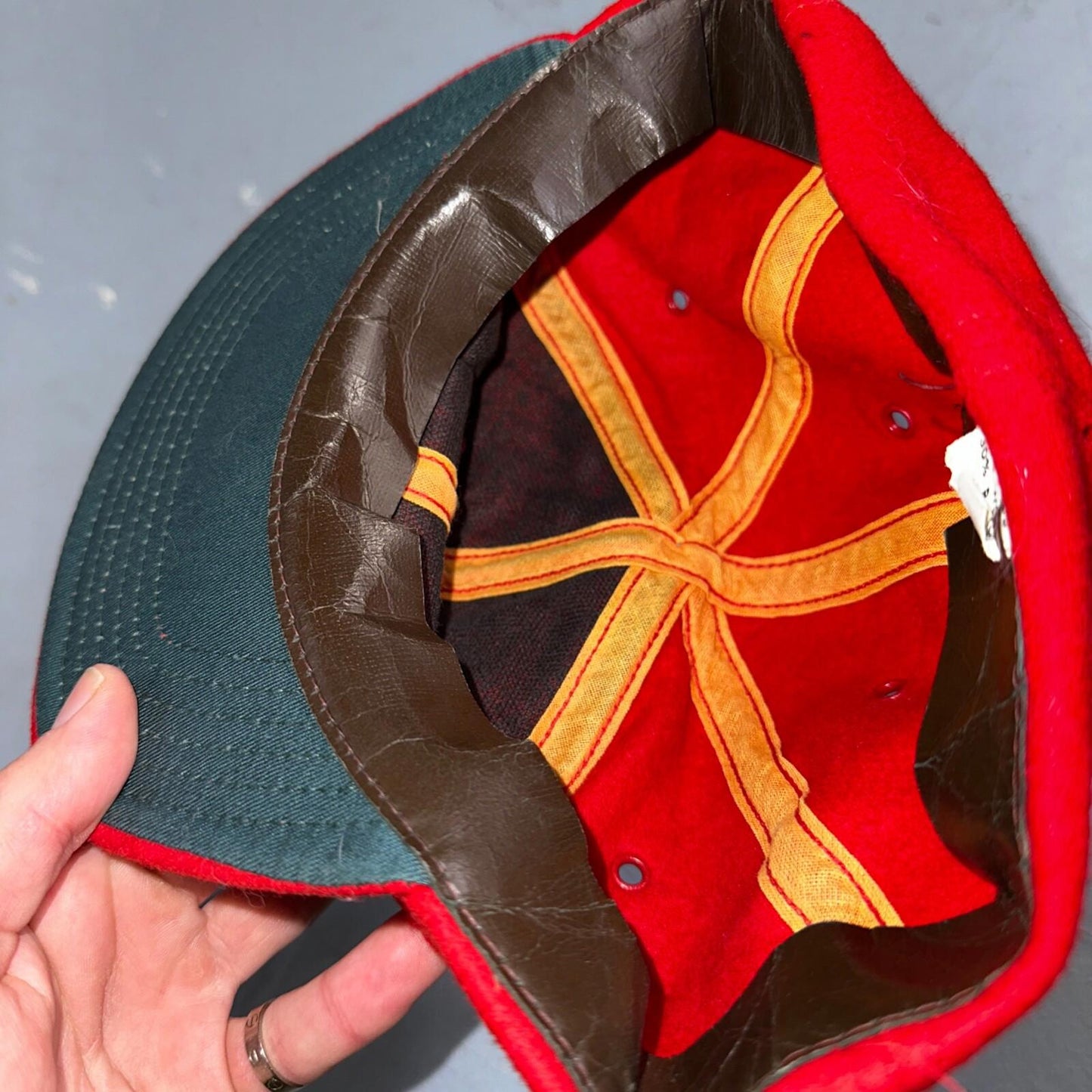 Caveman Camper Oregon VTG Hat Cap Snapback Grant Pass Very Rare Wool 1960s 60s