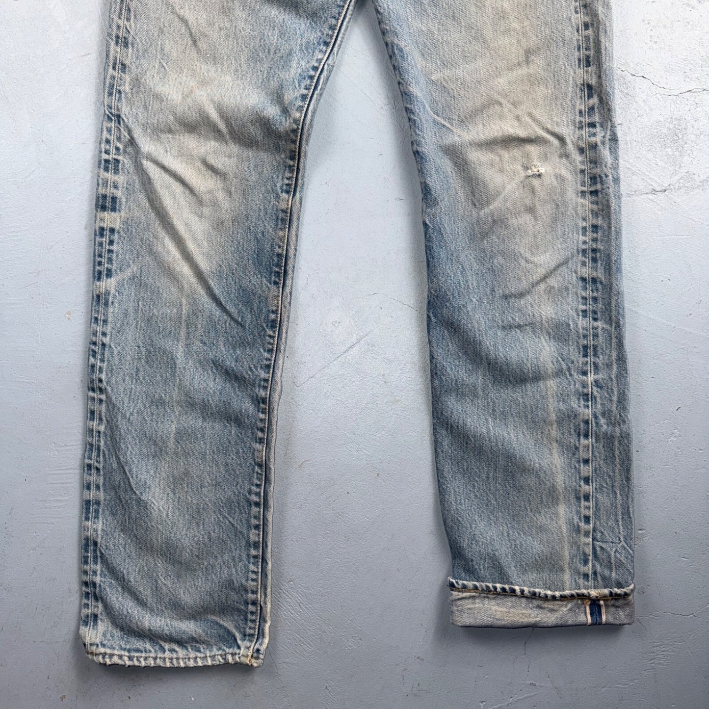 Levis 501 Vintage 80s Redline Selvedge USA XX Jeans Light Wash 32x38 Act 29x32