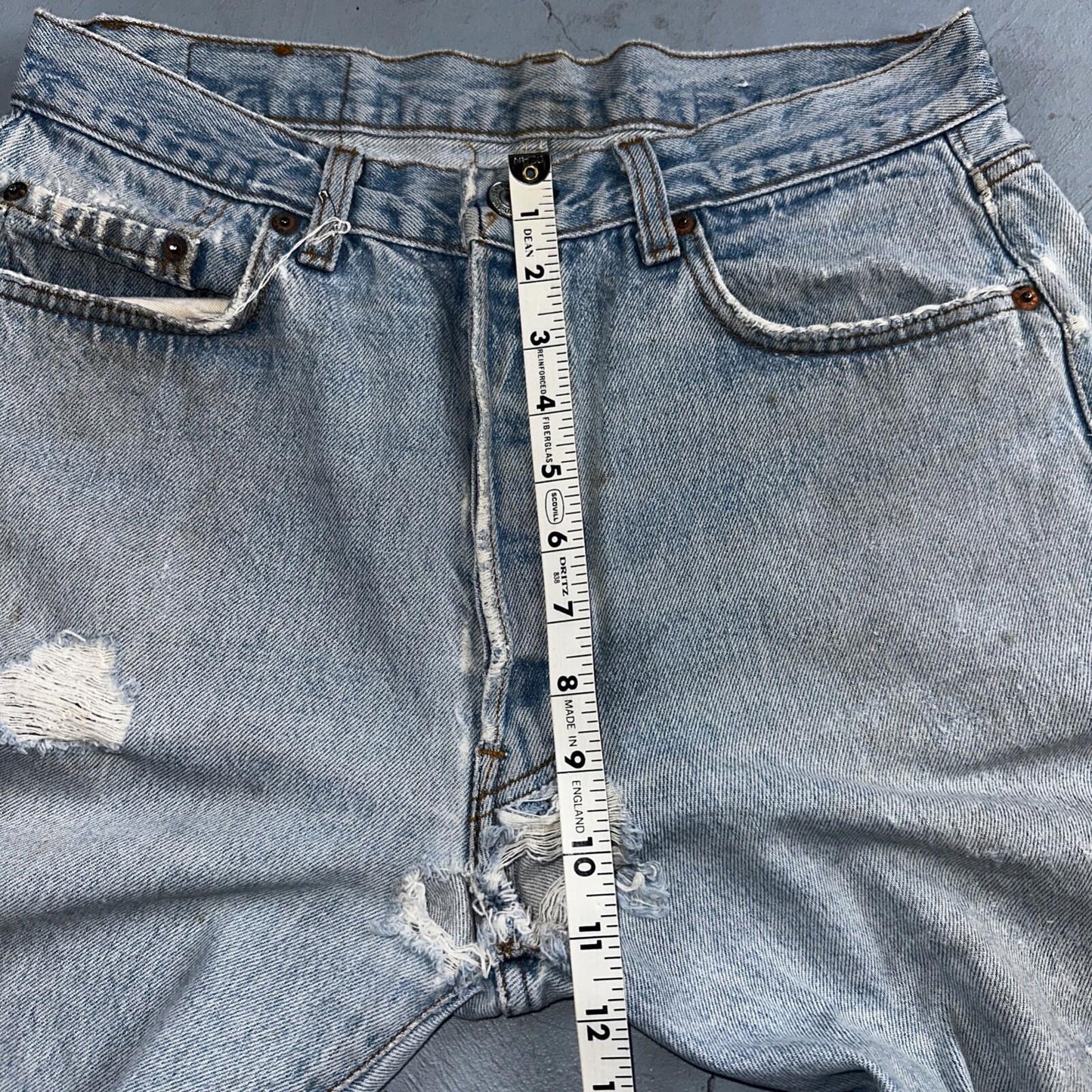 Levis 501 Vintage 80s USA XX Straight Leg Jeans Blue Light Wash 34x36 Act 31x34