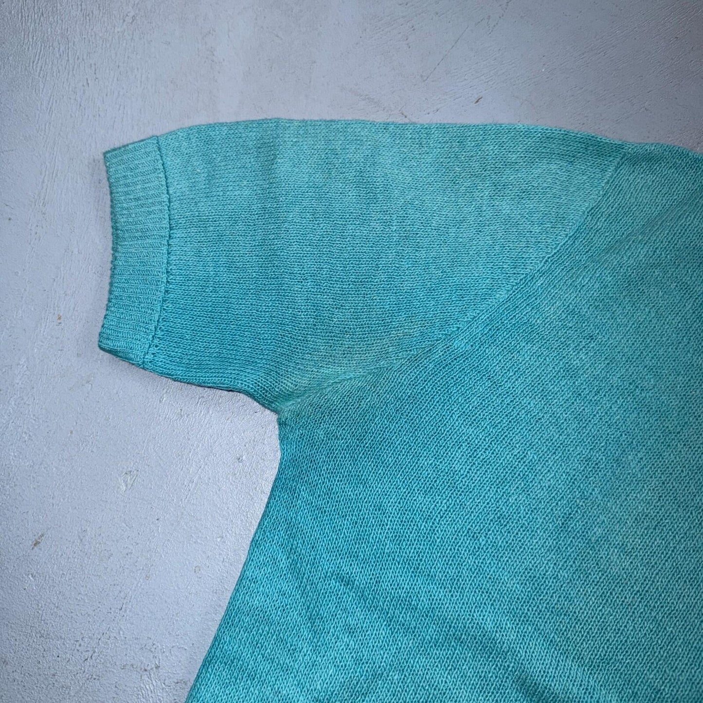 VTG 1940s 1950s Wool Cardigan Sweater Rockabilly Womens Knit Blue Button Rabbit