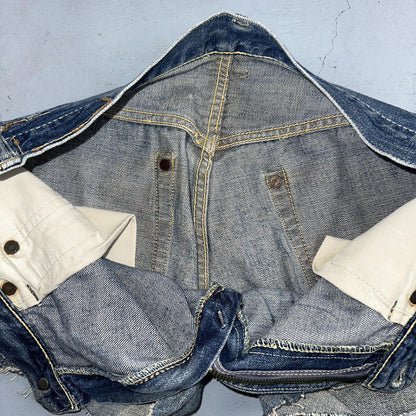 Vintage LEVIS 501XX Jeans Big E 1950s Redline Selvedge USA Jerky 40s Shorts Cut