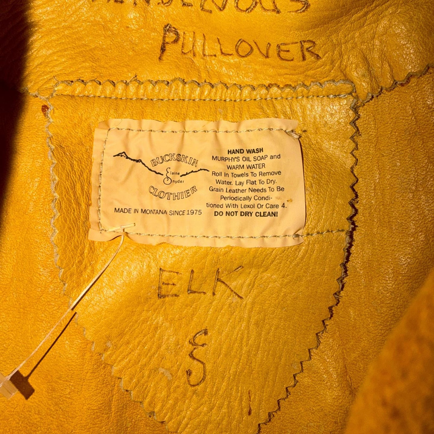 VTG Buckskin Montana Jacket Leather Fringe Western Leather Cowboy Suede 70s