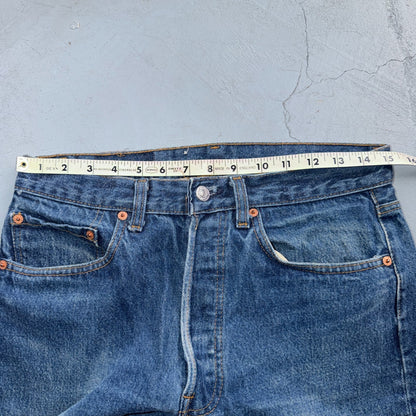 Levis 501 Vintage 80s USA XX Straight Leg Jeans Blue Med Wash 33x36 Act 30x31