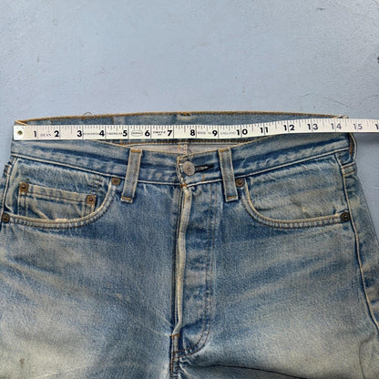 Levis 501 Vintage 80s Redline Selvedge USA XX Jeans Light Wash 30x38 Act 29x33