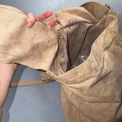 VTG 1930s 1940s Canvas Fishing Field Bag Saddle Bell System Canvas Tote WWII