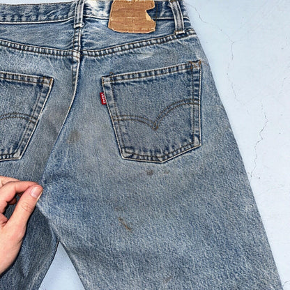 Levis 501 Vintage 80s Redline Selvedge USA XX Jeans Med Wash 28x34 Act 26x30