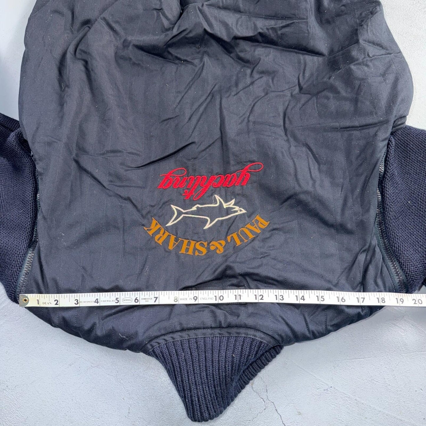 Paul & Shark Yachting Wool Revesible Heavy Jacket Removable Sleeves Italy Vest