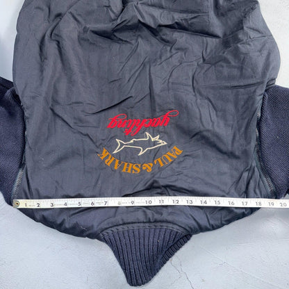 Paul & Shark Yachting Wool Revesible Heavy Jacket Removable Sleeves Italy Vest
