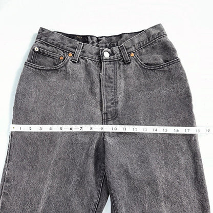 Levis 501 Vintage 90s USA XX Straight Leg Jeans Black Wash 11 Act Altered 27x26