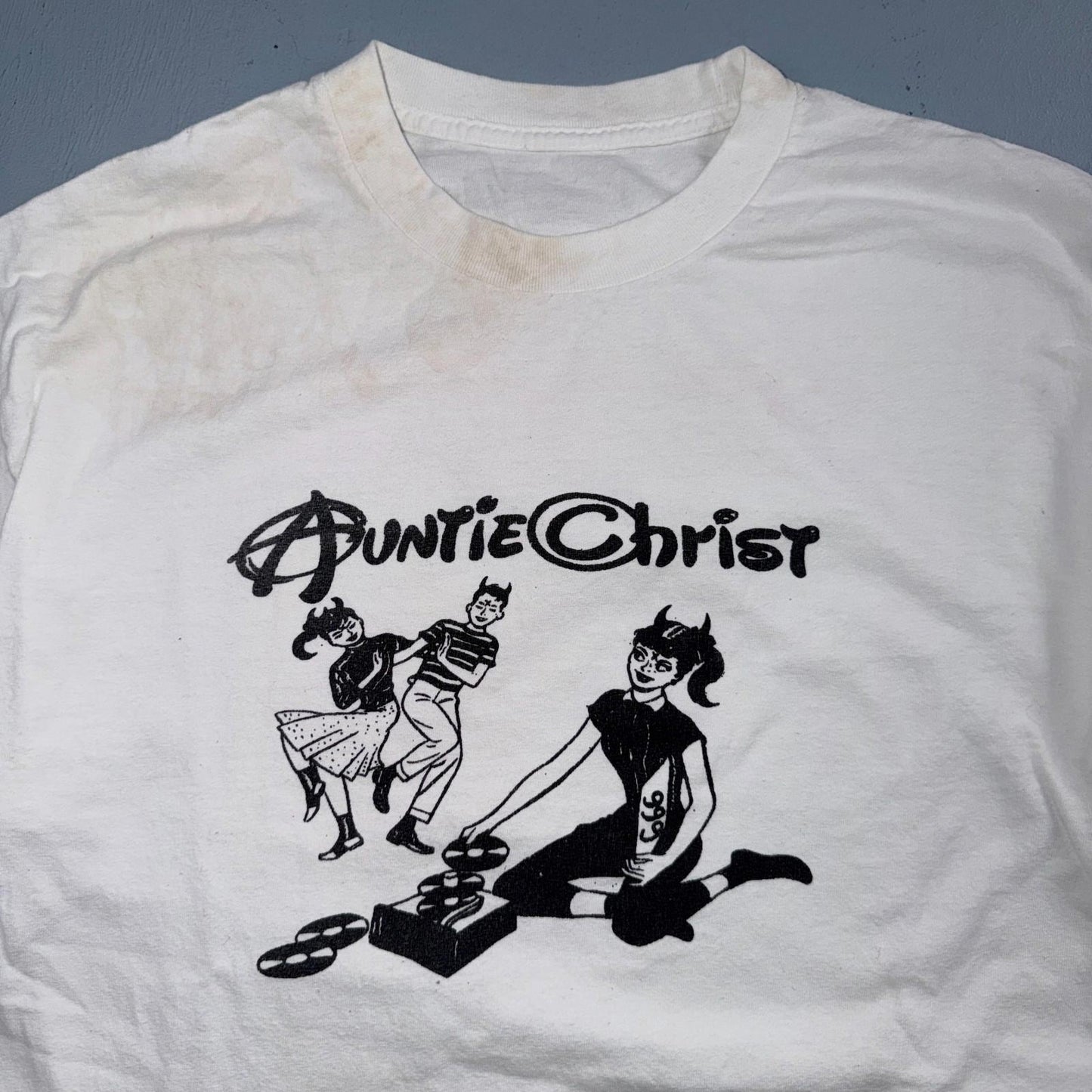 Auntie Christ VTG Disney T Shirt Spoof Marilyn Manson 666 Anti Funny Music Metal